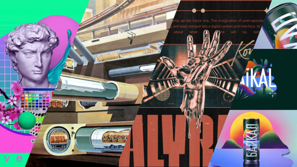 Retro-futuristic branding design combining nostalgia and modern style