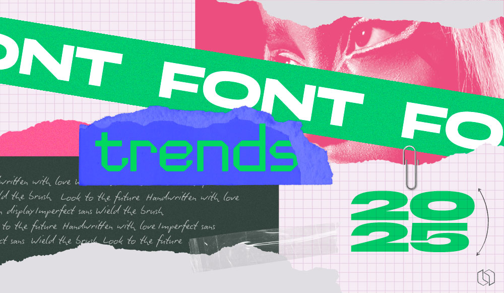 Creative typography showcasing bold and custom fonts
